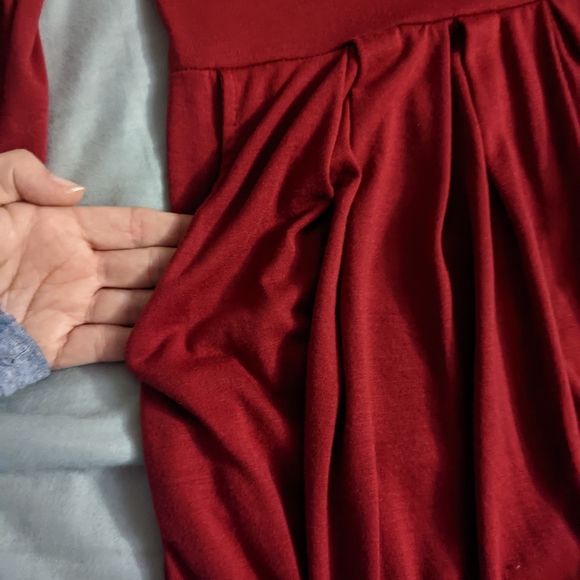 Red swing dress with pockets - Picture 4 of 5